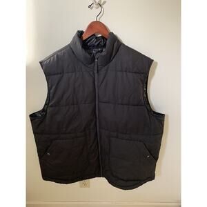 Foundry Supply Co Mens 2XL Puffer Vest Black Pockets Full Zip